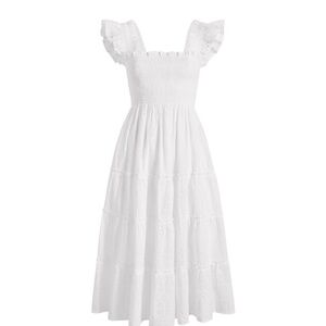 Hill House White Midi Dress